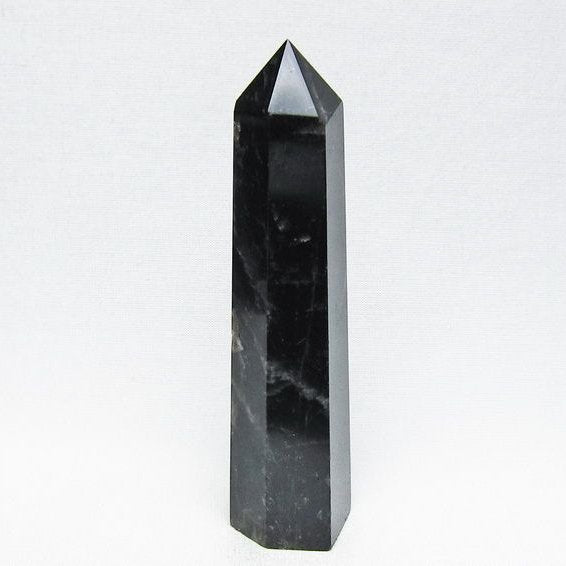 モリオン ポイント 黒水晶 六角柱 置物 一点物 142-11271