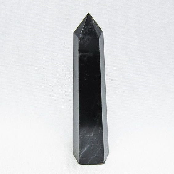 モリオン ポイント 黒水晶 六角柱 置物 一点物 142-11272