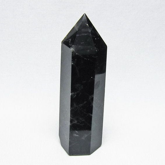 モリオン ポイント 黒水晶 六角柱 置物 一点物 142-11275