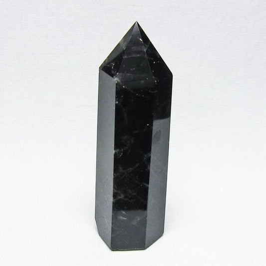モリオン ポイント 黒水晶 六角柱 置物 一点物 142-11275