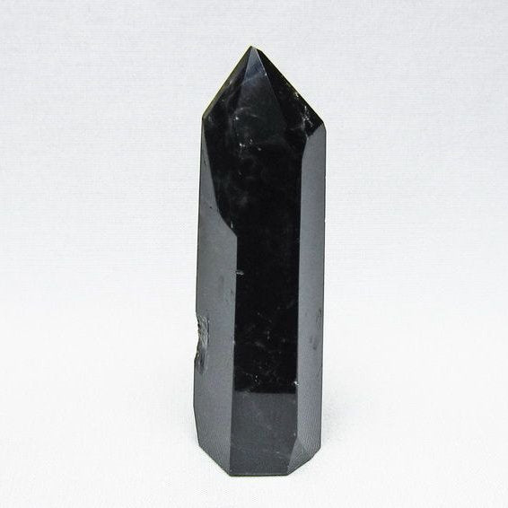 モリオン ポイント 黒水晶 六角柱 置物 一点物 142-11277