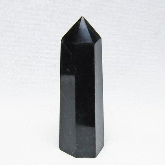 モリオン ポイント 黒水晶 六角柱 置物 一点物 142-11278