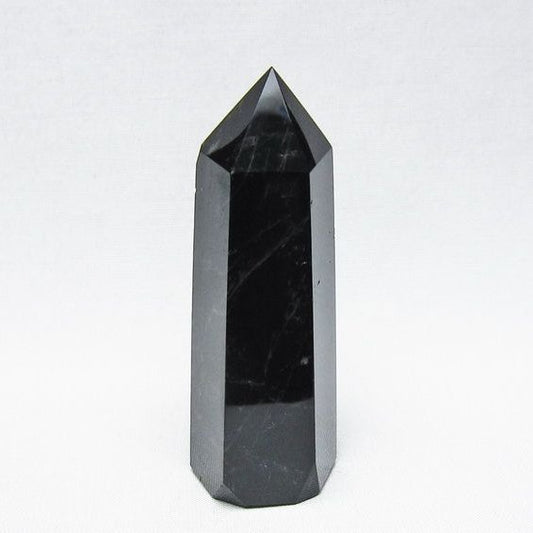 モリオン ポイント 黒水晶 六角柱 置物 一点物 142-11279