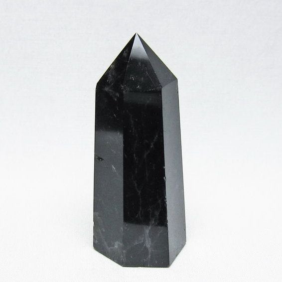 モリオン ポイント 黒水晶 六角柱 置物 一点物 142-11280