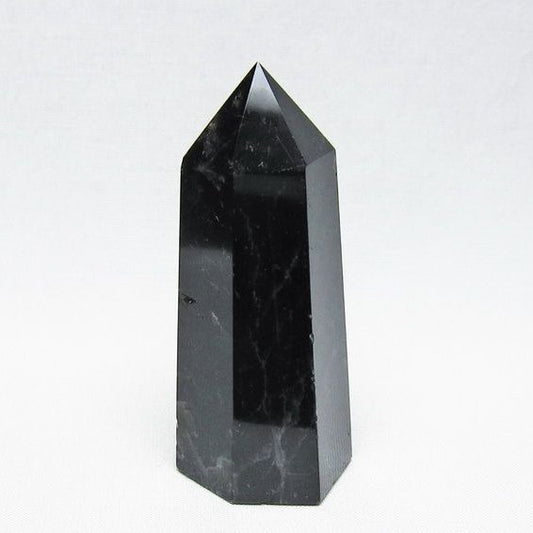 モリオン ポイント 黒水晶 六角柱 置物 一点物 142-11280
