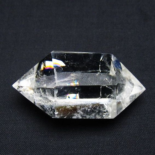 水晶 六角柱 ダブルポイント 虹入り 一点物 142-8711