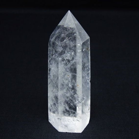 水晶 六角柱 ポイント 置物 一点物 142-9905