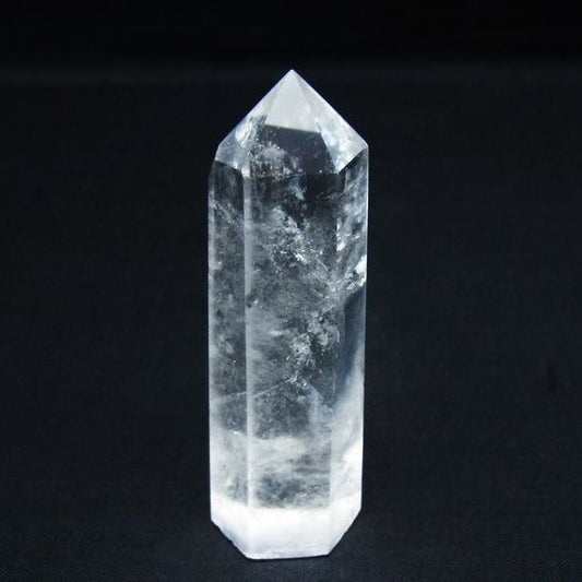 水晶 六角柱 ポイント 置物 一点物 142-9924