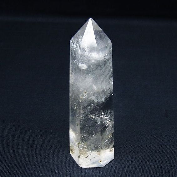 水晶 六角柱 ポイント 置物 一点物 142-9926