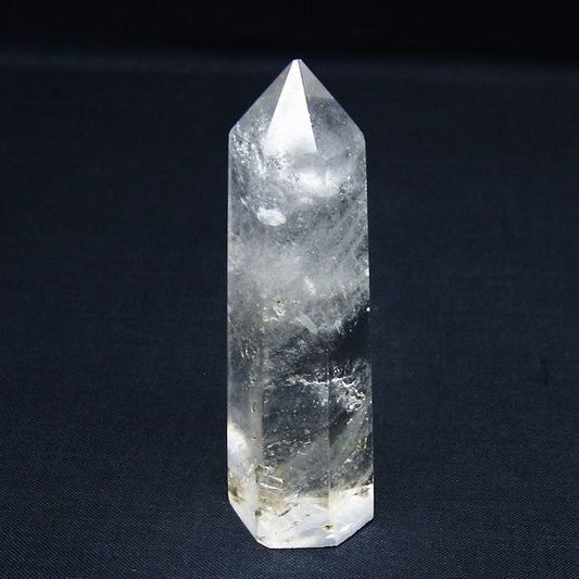 水晶 六角柱 ポイント 置物 一点物 142-9926