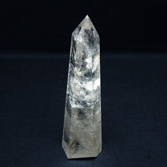 水晶 六角柱 ポイント 置物 一点物 142-9937