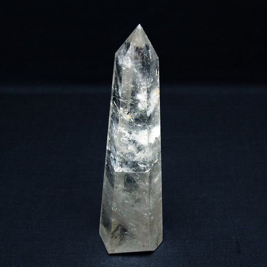 水晶 六角柱 ポイント 置物 一点物 142-9937