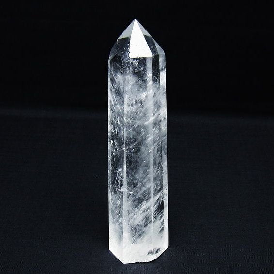 水晶 六角柱 ポイント 置物 一点物 142-9939