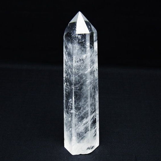 水晶 六角柱 ポイント 置物 一点物 142-9939