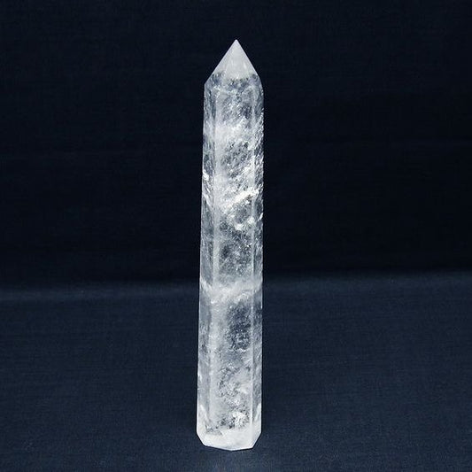 水晶 六角柱 ポイント 置物 一点物 142-9941