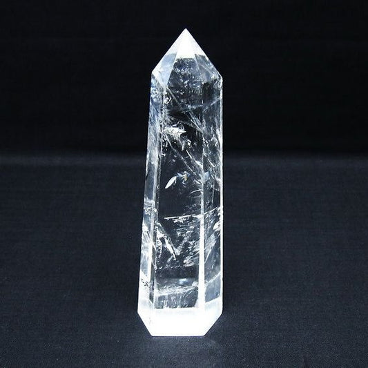 水晶 六角柱 ポイント 置物 一点物 142-9942