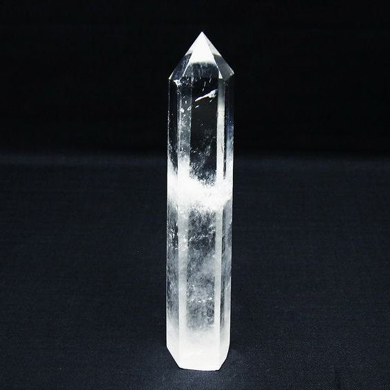 水晶 六角柱 ポイント 置物 一点物 142-9945