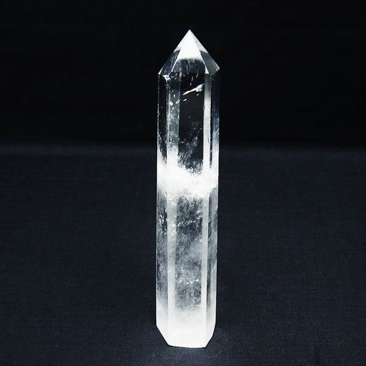 水晶 六角柱 ポイント 置物 一点物 142-9945