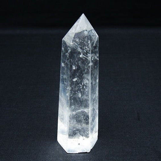 水晶 六角柱 ポイント 置物 一点物 142-9953