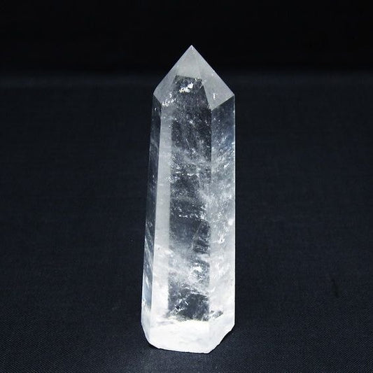 水晶 六角柱 ポイント 置物 一点物 142-9966