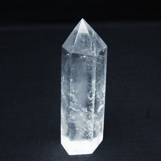 水晶 六角柱 ポイント 置物 一点物 142-9971