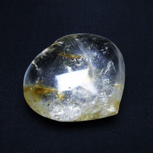 水晶 ハート 置物 一点物 145-1306