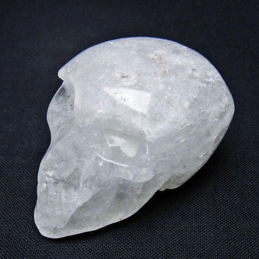 水晶 ドクロ スカル 置物 一点物 145-1738