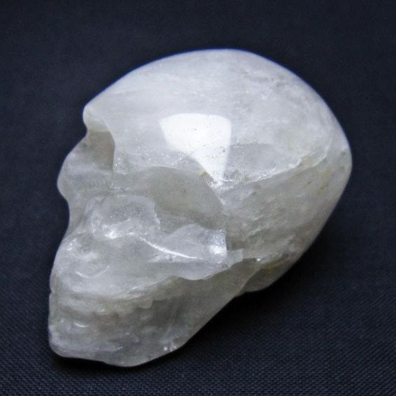 水晶 ドクロ スカル 置物 一点物 145-1741