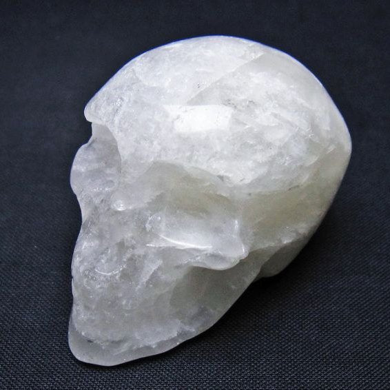水晶 ドクロ スカル 置物 一点物 145-1742