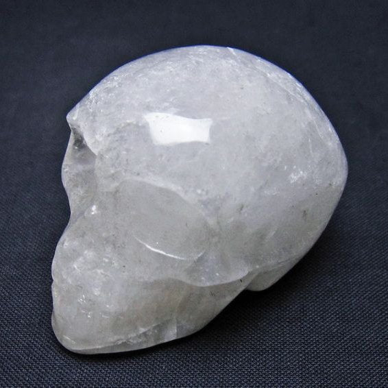 水晶 ドクロ スカル 置物 一点物 145-1743