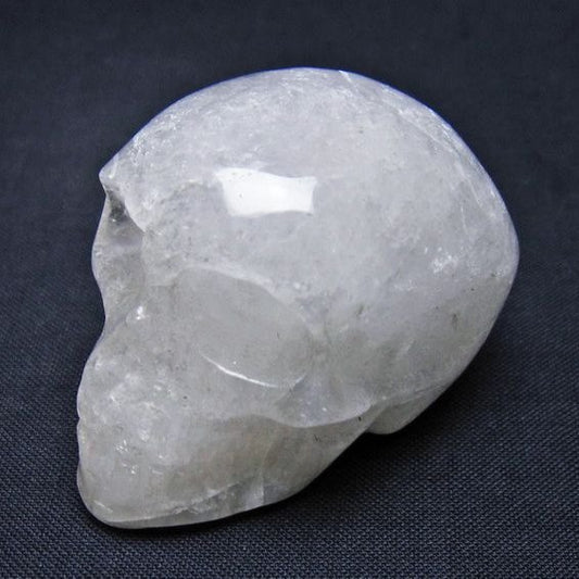 水晶 ドクロ スカル 置物 一点物 145-1743