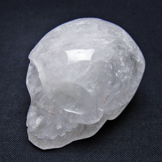 水晶 ドクロ スカル 置物 一点物 145-1744
