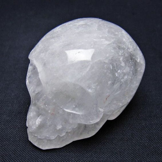水晶 ドクロ スカル 置物 一点物 145-1744