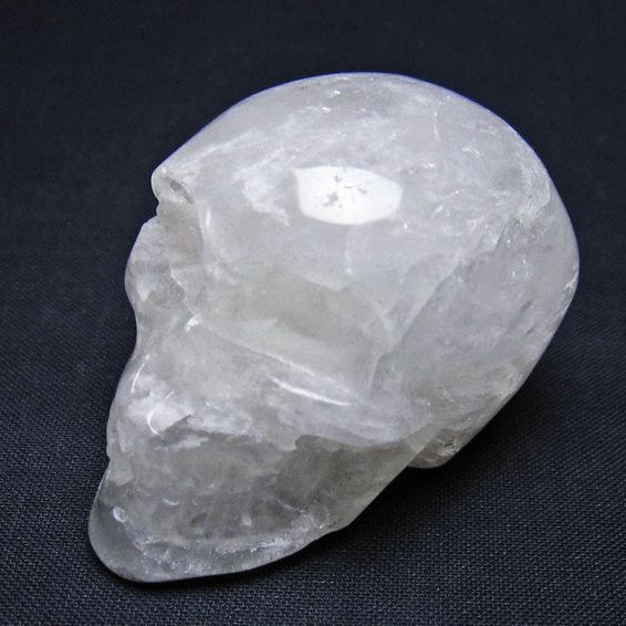 水晶 ドクロ スカル 置物 一点物 145-1746
