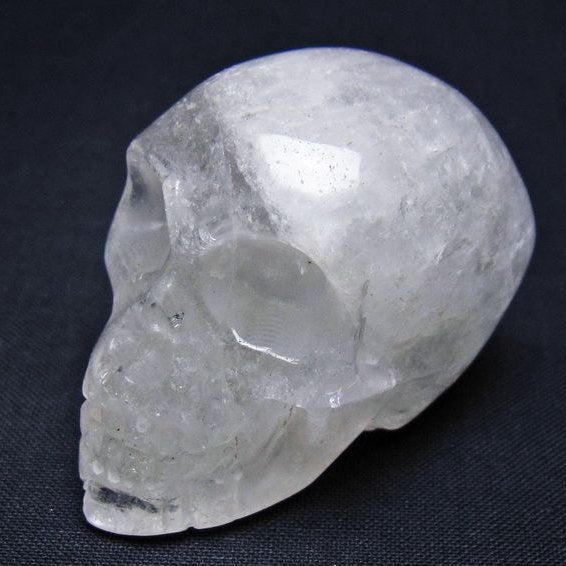 水晶 ドクロ スカル 置物 一点物 145-1747