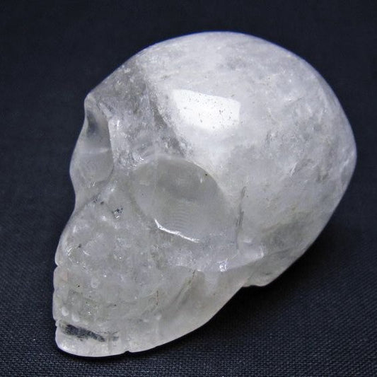 水晶 ドクロ スカル 置物 一点物 145-1747