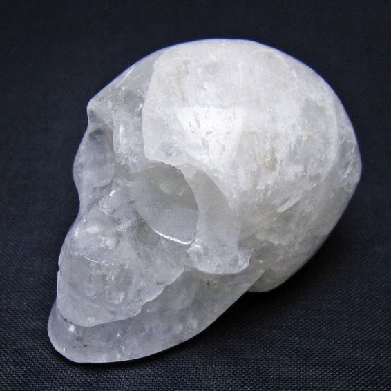 水晶 ドクロ スカル 置物 一点物 145-1749