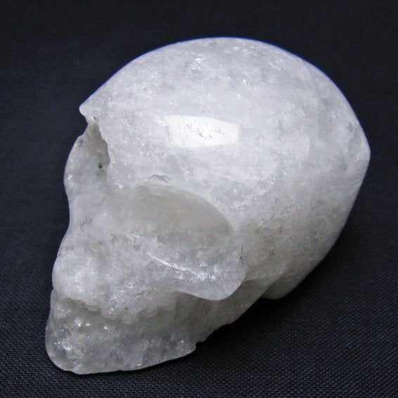 水晶 ドクロ スカル 置物 一点物 145-1751