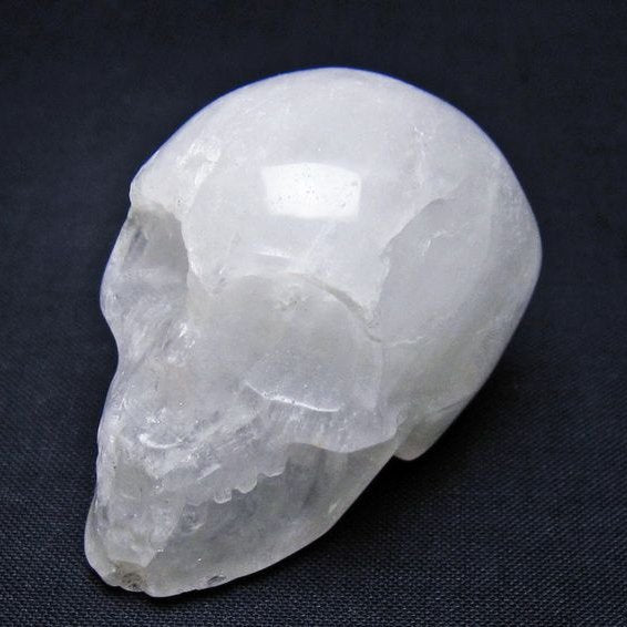 水晶 ドクロ スカル 置物 一点物 145-1752