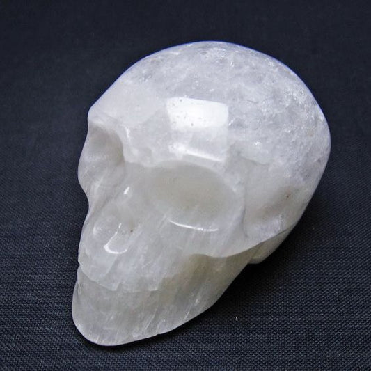 水晶 ドクロ スカル 置物 一点物 145-1755