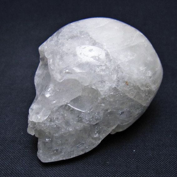 水晶 ドクロ スカル 置物 一点物 145-1757
