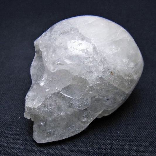 水晶 ドクロ スカル 置物 一点物 145-1757