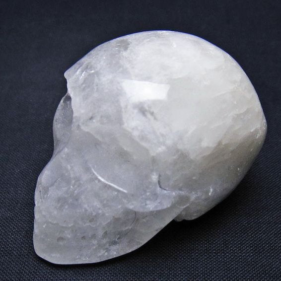 水晶 ドクロ スカル 置物 一点物 145-1760