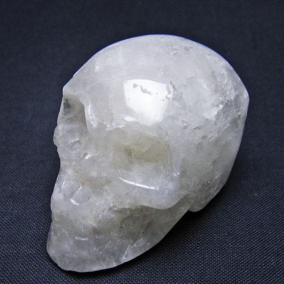 水晶 ドクロ スカル 置物 一点物 145-1761