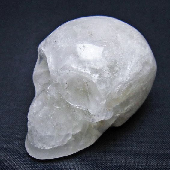 水晶 ドクロ スカル 置物 一点物 145-1762