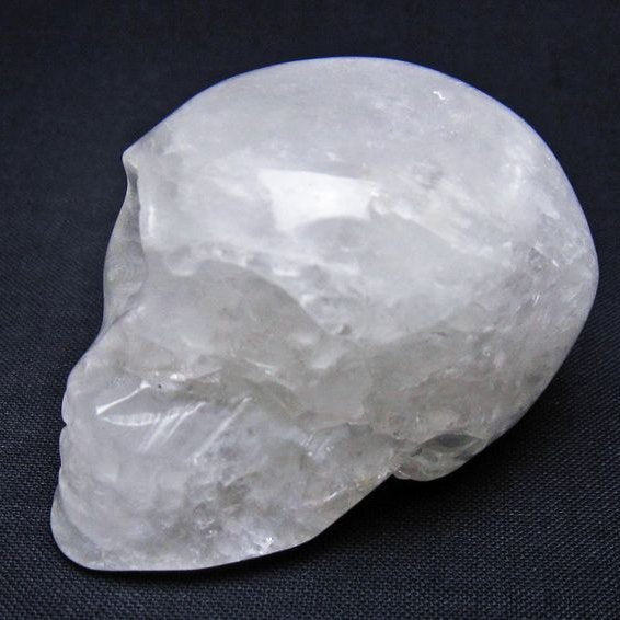 水晶 ドクロ スカル 置物 一点物 145-1766