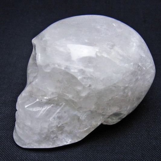 水晶 ドクロ スカル 置物 一点物 145-1766