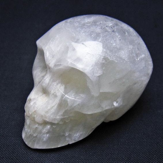 水晶 ドクロ スカル 置物 一点物 145-1767