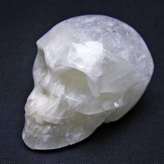 水晶 ドクロ スカル 置物 一点物 145-1767