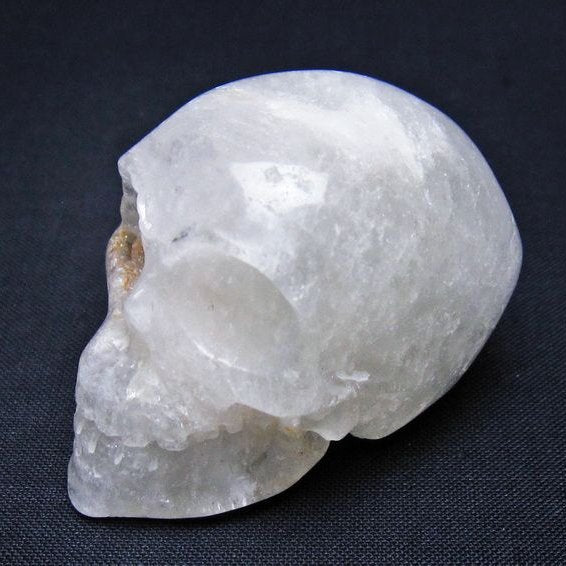 水晶 ドクロ スカル 置物 一点物 145-1770
